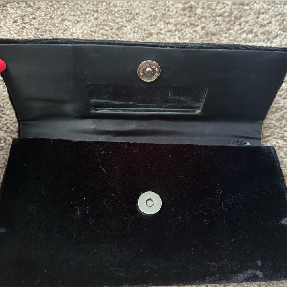 Black crush, velour, elegant bag. - Picture 5 of 6